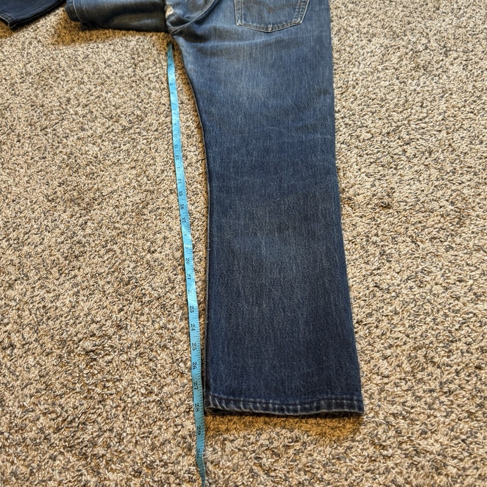 Vintage Levi's 501xx Made in USA Women's Distressing Size 29x36 Fit 27x28 Blue - Picture 8 of 12